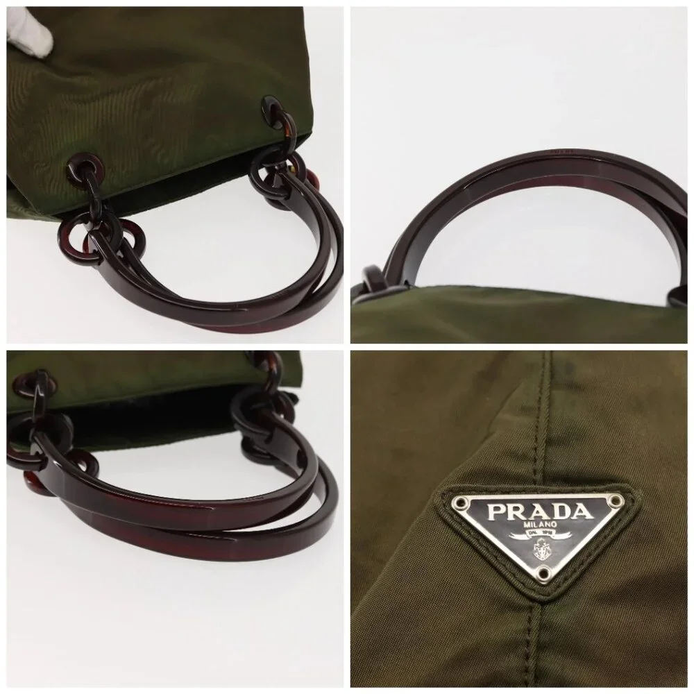 PRADA Tote Bag Nylon Khaki Auth bs30124 - Picture 16 of 16